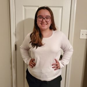 Soft white long sleeve top